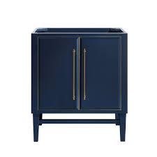 H bath vanity in navy blue with marble vanity top in white with white basin 48 in. Avanity Mason 30 Inch Vanity Only In Navy Blue With Gold Trim The Home Depot Canada