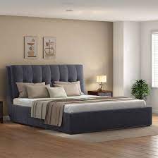 Wood walls and a big stone fireplace. Double Bed Buy Double Beds Online In India 2021 Designs Urban Ladder
