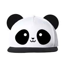 Kawaii Panda Flat Brim Cap With Ears Panda Flats Kawaii Panda Panda