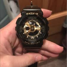 Poshmark makes shopping fun, affordable & easy! G Shock Accessories Womens Baby G Shock Black And Gold Watch Poshmark