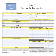 Looking for work order template? Free 13 Sample Hvac Invoice Templates In Pdf Ms Word