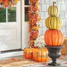 Three Stack Pumpkin Topiary Grandin Road Pumpkin Topiary Stacked Pumpkins Stacked Pumpkin Topiaries