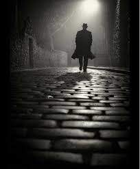 Black And White Night Photography Film Man With Hat Walking By Night Bnw Black And White Photography Night Inspiratio Black And White Landscape Black And White Film Black And White Photography