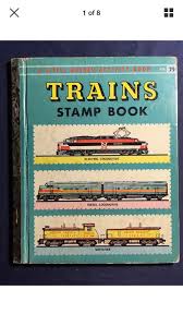 Vintage A Little Golden Activity Book Trains Stamp Book A26 1958 Edition With All Stamps In 2020 Book Activities Book Stamp Little Golden Books