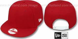New Era Blank Snapback Red Hat Adjustable Hat New Era Red Hats
