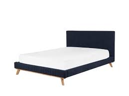 Garnicht so einfach zu finden! Polsterbett Leinenoptik Dunkelblau Lattenrost 160 X 200 Cm Talence Beliani De