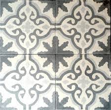 Carrelage imitation carreaux de ciment pour sol et mur intérieur. Carreaux Ciment Anciens 1m2 Modele Flore Gris Carrelage Mosaique