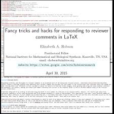 For many people the most useful part of latex is the ability to typeset complex mathematical formulas. Latex Revision Hacks Hobson Research