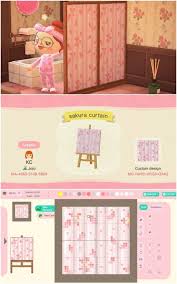 Want A Shower Curtain Let S Design A Cute Sakura Curtain With Acislove Com Ac Newhorizons Animal Crossing New Animal Crossing Animal Crossing 3ds