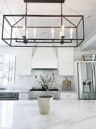 affodable linear chandelier kitchen