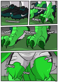 Rule 34 Dev - general:[3_toes anthro claws clothing feet  footwear green_body human_to_anthro male muscle_expansion  onomatopoeia shoes solo sound_effects species_transformation  text toes torn_clothing ...
