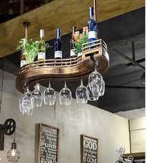 Wine glass rack wood under cabinet wine glasses holder assembly required (please see installation video below ) except for the latitude run rhett wall mounted wine glass rack. Bar Wine Rack Wine Rack Hanging Wine Rack Display Creative Tall Wine Bottle Glass Rack Hanging Upside Down At Home Wine Racks Aliexpress