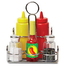 Melissa Doug Condiment Set In 2020 Condiment Sets Play Kitchen Play Food