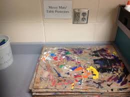 Messy Mats To Protect The Table Art Classroom Organization Art Classroom Management Art Classroom