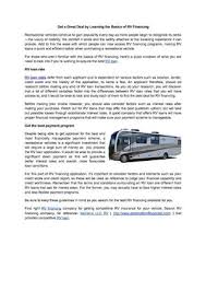 Personal loans, line of credit, unsecured loans Calameo Get A Great Deal By Learning The Basics Of Rv Financing