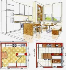 رسم زاوية المطبخ مع أبعاد