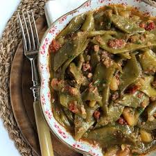 Bohnengemuse Mit Speck Aus Dem Slowcooker Bohnengemuse Breite Bohnen Bohne