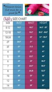 Summer Love Top Dress Pattern Size Chart For Kids Baby