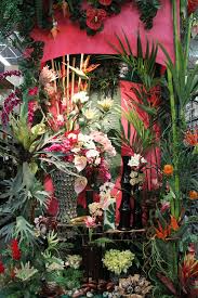 Conroy's flowers, santa ana, orange county, california, united states — location on the map, phone, opening hours, reviews. Tropical Paradise Www Shinodadesigncenter Net Flower Shop Display Flower Installation Summer Window Display