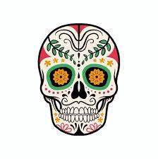 Day Of The Dead Skull Vinyl Car Decal Skull Day Of The Dead Skull Sugar Skull Art