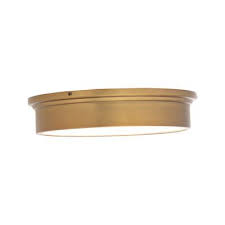 Dweled 1 Light Simple Circle Led Flush Mount Size 2 5 H X 12 W X 12 D Fixture Finish Aged Brass In 2020 Led Flush Mount Mercer41 Flos Lighting Pendants