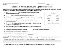 Science, general science, physical science. Sound Waves Review Worksheets Teaching Resources Tpt