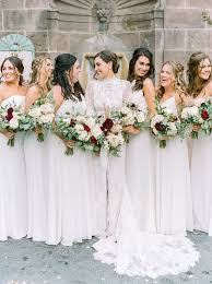 Modern Romance Fall Garden Wedding In 2020 Fall Garden Wedding White Bridesmaid Dresses Fall Bridesmaid Dresses