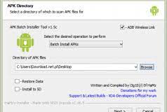 You can also batch install and uninstall multiple apps simultaneously and even apks . Apk Batch Installer Otras Herramientas