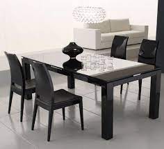 Black Dining Table With Glass Top Modern Dining Room Modern Dining Room Tables Dining Room Tables Ikea