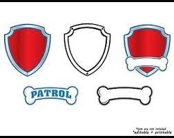 Paw Patrol Logo Template Il 340x270 1394963900 Paw Patrol Badge Paw Patrol Badge Printable Paw Patrol Birthday Party
