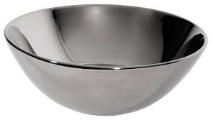 silver vessel sink contemporary