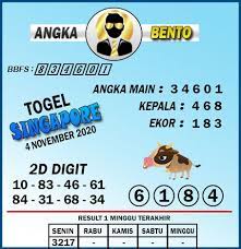 Prediksi Togel Singapore 4 November Tahun 2020 Bento 12 Desember 21 Maret