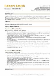 Ryan specialty rose 9% in nyse initial offering. Insurance Administrator Resume Samples Qwikresume