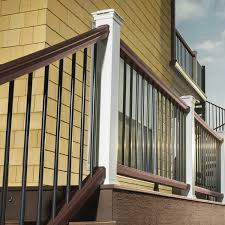 With residential and commercial heights available. Trex Transcend Rail Kit With Round Black Balusters 42
