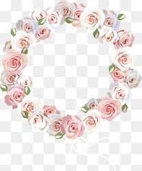 Rose Border Rose Pink Flowers Circles Png Transparent Clipart Image And Psd File For Free Download Flower Png Images Beautiful Flower Designs Art Drawings Simple