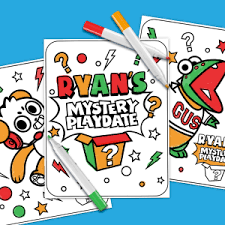 Ninja ryan coloring pages : Ryan S Mystery Playdate 3 Marker Challenge Nickelodeon Parents