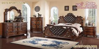 Fabric curved top bed twin single. Rich Look Antique Bedroom Furniture Set Mandap Exporters