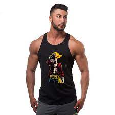 Top manga japanese style athletic tank tops tank man anime mens tops design. One Piece Luffy Tank Tops Men Bodybuilding Clothing Fitness Shirt Trend Vests Cotton Singlets Anime Summer Top Animeware Merch Online