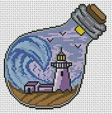 Maybe you would like to learn more about one of these? Lighthouse Modern Cross Stitch Pattern Bottle Cross Stitch Etsy In 2021 Cross Stitch Patterns Pixel Art Grid Pixel Art Pattern