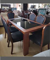 A modern and comfortable dining experience. Cameron 1 6m Dining Table Set 7 Pcs W 6 Chairs For Sale Casa Classique Decor