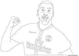 Coloriage joueur de foot neymar jr psg. Coloriage Zlatan Ibrahimovic Foot Paris Psg France Dessin A Imprimer Coloring Home