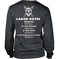 Mechanic Labor Rates Back Design Products