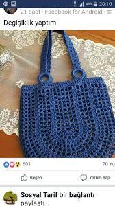 Lindas Bolsas De Croche Orme Cantalar Tig Isleri Mavi Canta
