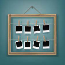 Bilderrahmen wascheleine umbra ar fotostander weia hangit desk foto. Wascheklammern Verdubelt Foto Felder Und Bilderrahmen Auf Seil Vektor Abbildung Illustration Von Nachricht Hintergrund 78661608