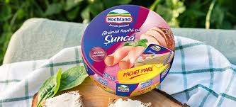 Brânză topită (melted cheese) is the romanian name for spreading/processed cheese. Hochland Bucuria Gustului