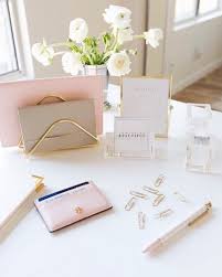 We Re In Full Spring Cleaning Refresh Mode Over Here Which Is The Perfect Excuse To Ge Cute Office Desk Accessories Desk Accessories Office Office Desk Decor