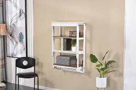 Wall Mounted Convertible Shelf Table In 2020 Shelves Space Saving Furniture Wall Mounted Shelves