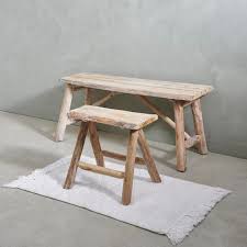 Odilon Banc Naturel H 40 X Larg 98 X P 38 Cm Tabouret Banc Mobilier De Salon