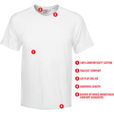 Hanes Hanes Mens Comfortsoft White Crew Neck T Shirt 10