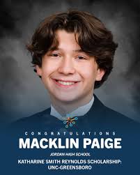 💰 Scholars securing the dollars! 💰 Big congrats to Macklin Paige of  Jordan High School — awarded the Katharine Smith Reynolds Scholarship to  UNC-Greensboro's Lloyd International Honors College, totaling $32,000!  Honors, ambition,